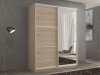 Шкаф-купе 2-х дверный Кааппи 2 Дуб Сонома Светлый 140х45х230 см